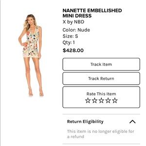 NBD embellished dress, size small! never worn—NWT